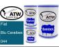 Preview: Fiat, Blu Caraibes, 044: 500ml Lackdose + 500ml Klarlack + 250ml Härter - Set, von ATW Autoteile West.